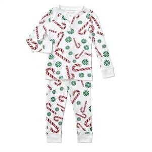 NEW PETIDOUX boy's candy cane pima christmas pajama in multi